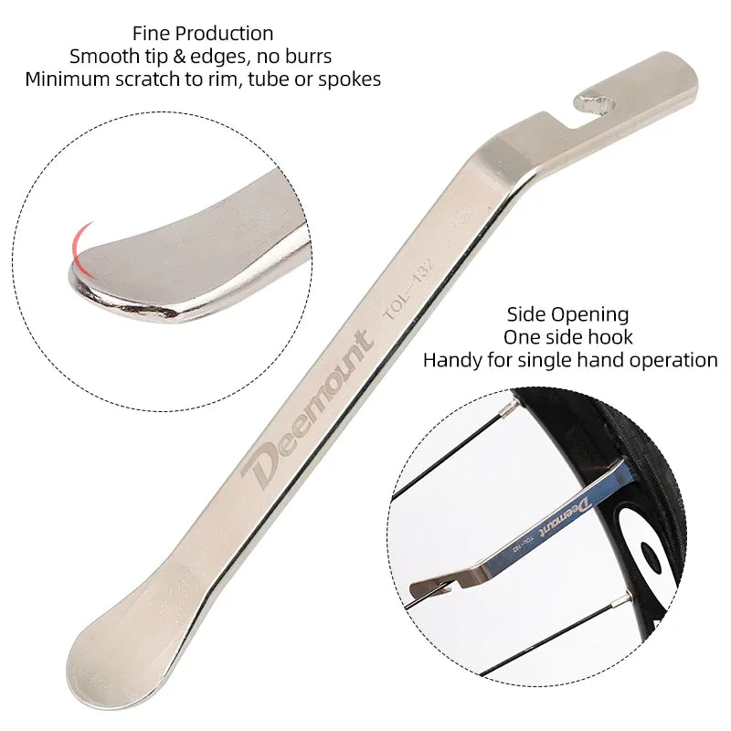 DEEMOUNT Bicycle Tyre Remover &ndash; High-Quality Carbon Steel Design
