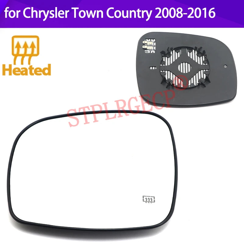 Zijspiegelglas Verwarmd Passagier Bestuurder voor Chrysler Town Country 2008-2016