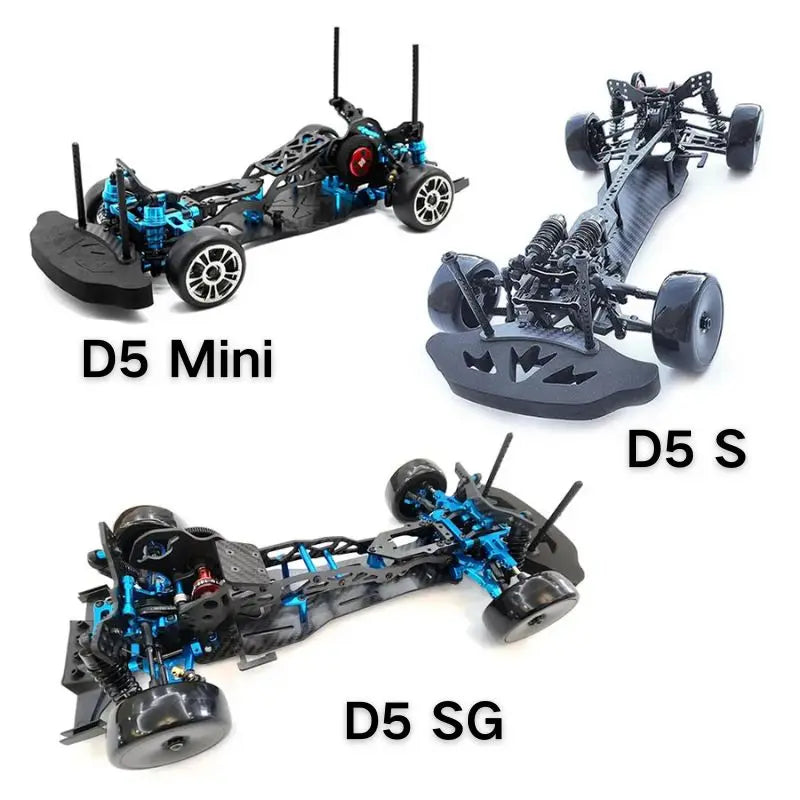 3RACING Sakura D5 S SG RC Car Kit with Carbon Fiber Frame High Speed, Rear Drive Drift Ready, DIY 1 To 10 Scale
