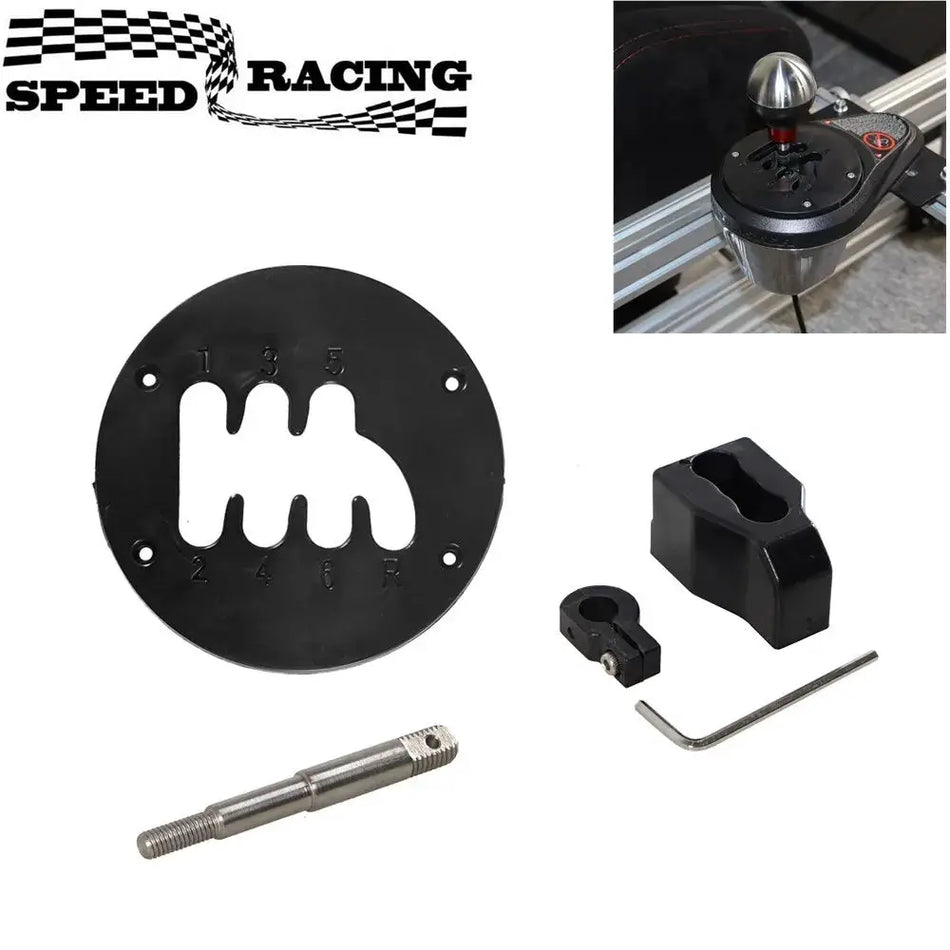 6 Speed Throw Gear Mold Damping Short Shifter Plate Mod for Thrustmaster TH8A Accessories, 75mm or 95mm Shifter Lever Adapter by InterCyprus Trading Ltd