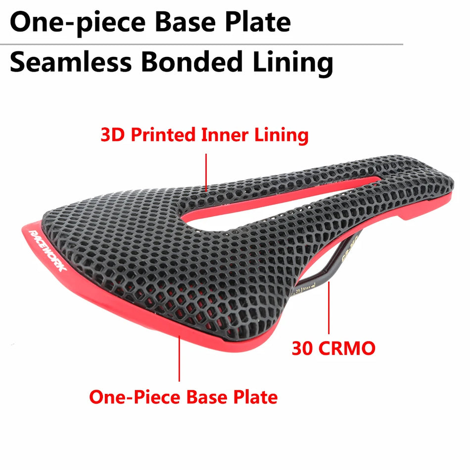 3D Printed Honeycomb MTB Seat Cushion for Mountain Bikes, Comfortable Saddle Pad