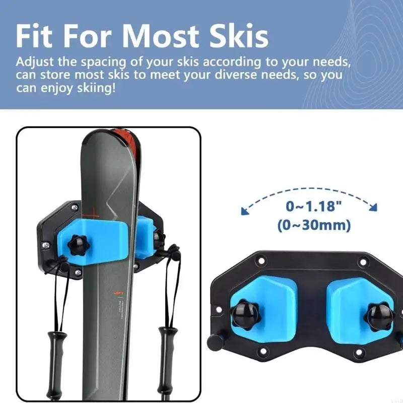 Y51D Ski and Snowboard Wall Rack - Space Saving Wall Mount