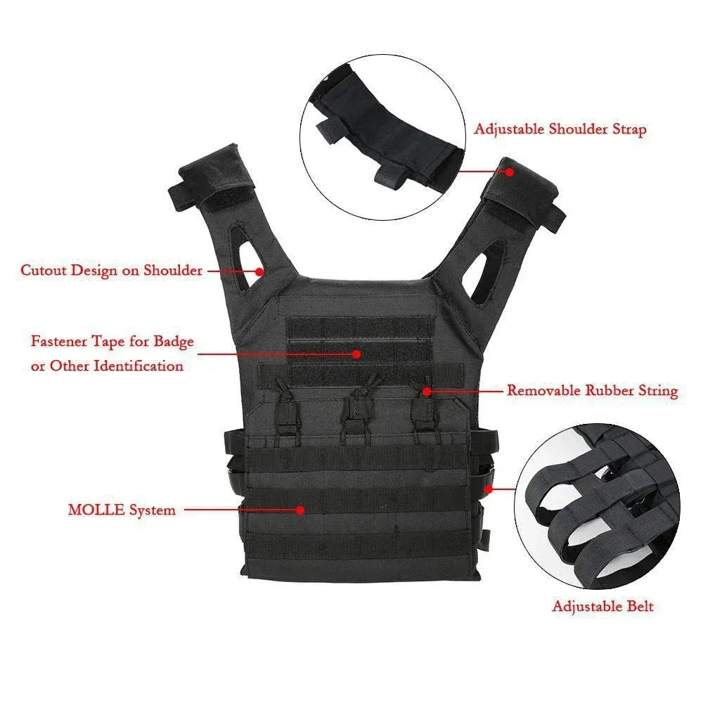 600D Molle Plate Carrier JPC Vest &ndash; Lightweight EVA Foam