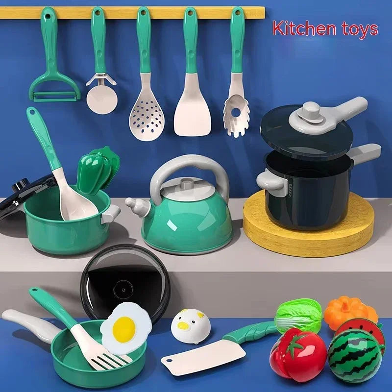 28pcs Mini Kitchen Accessories Set for Kids - Pretend Play Cooking Toys