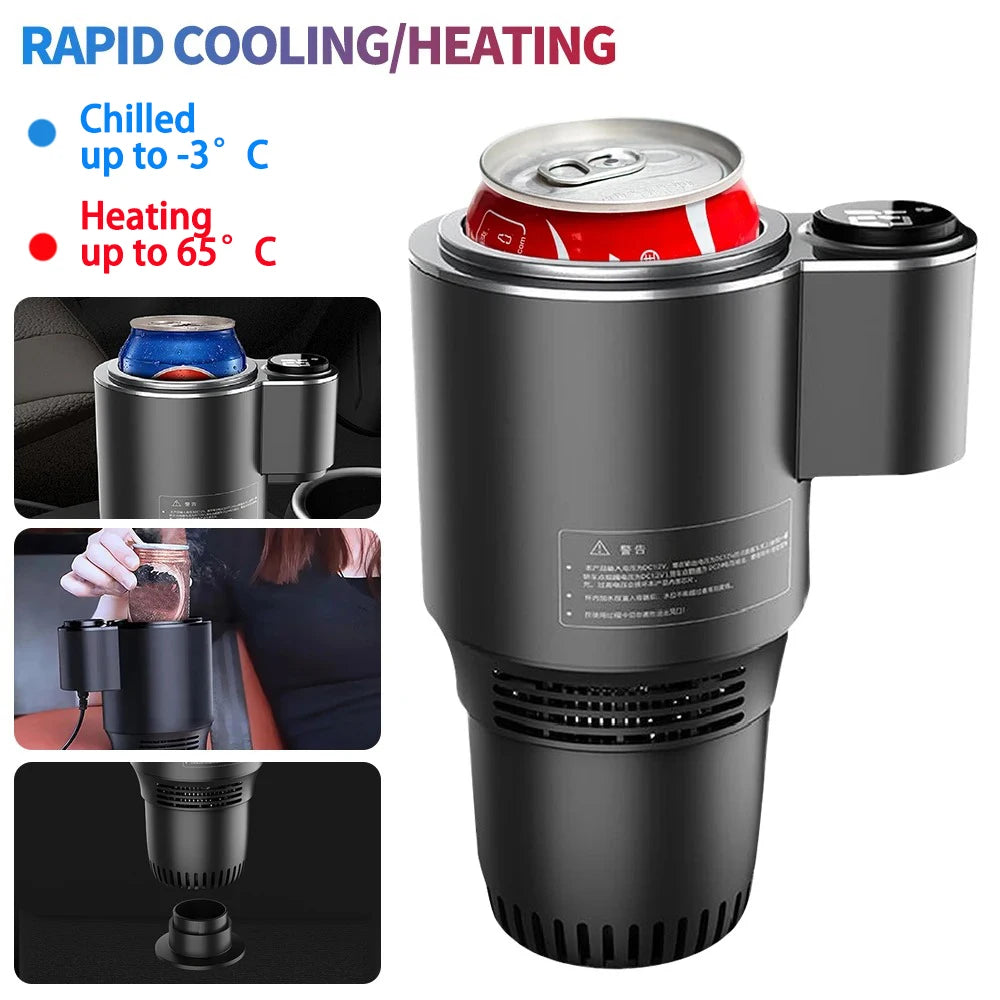 2 In 1 Car Cup Mug Holder &ndash; Smart 12V Heating Cooling