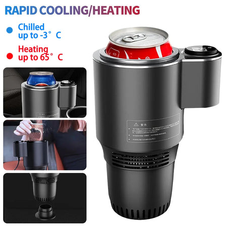 2 In 1 Car Cup Mug Holder &ndash; Smart 12V Heating Cooling