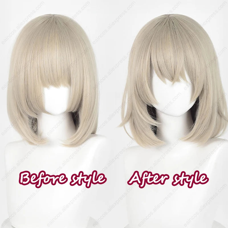 Falin Touden 35cm Short Gray Gold Cosplay Wig