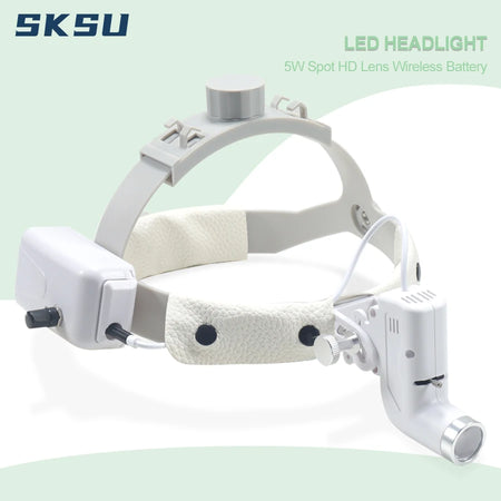 ENT Dental Headlamp 5W LED Lamp &ndash; 180 Deg Beam For Loupes