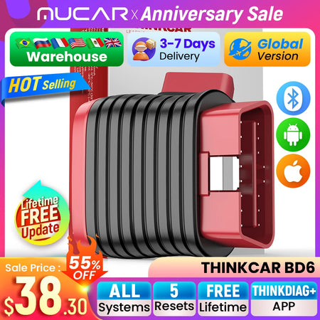 THINKCAR BD6 OBD2 Bluetooth Scanner &ndash; Full Diagnostics