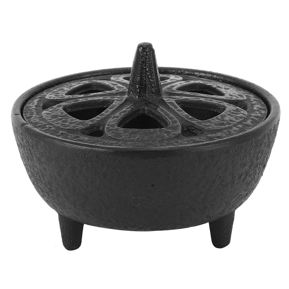 Household Supplies Incense Container &ndash; Lotus Shaped Iron black