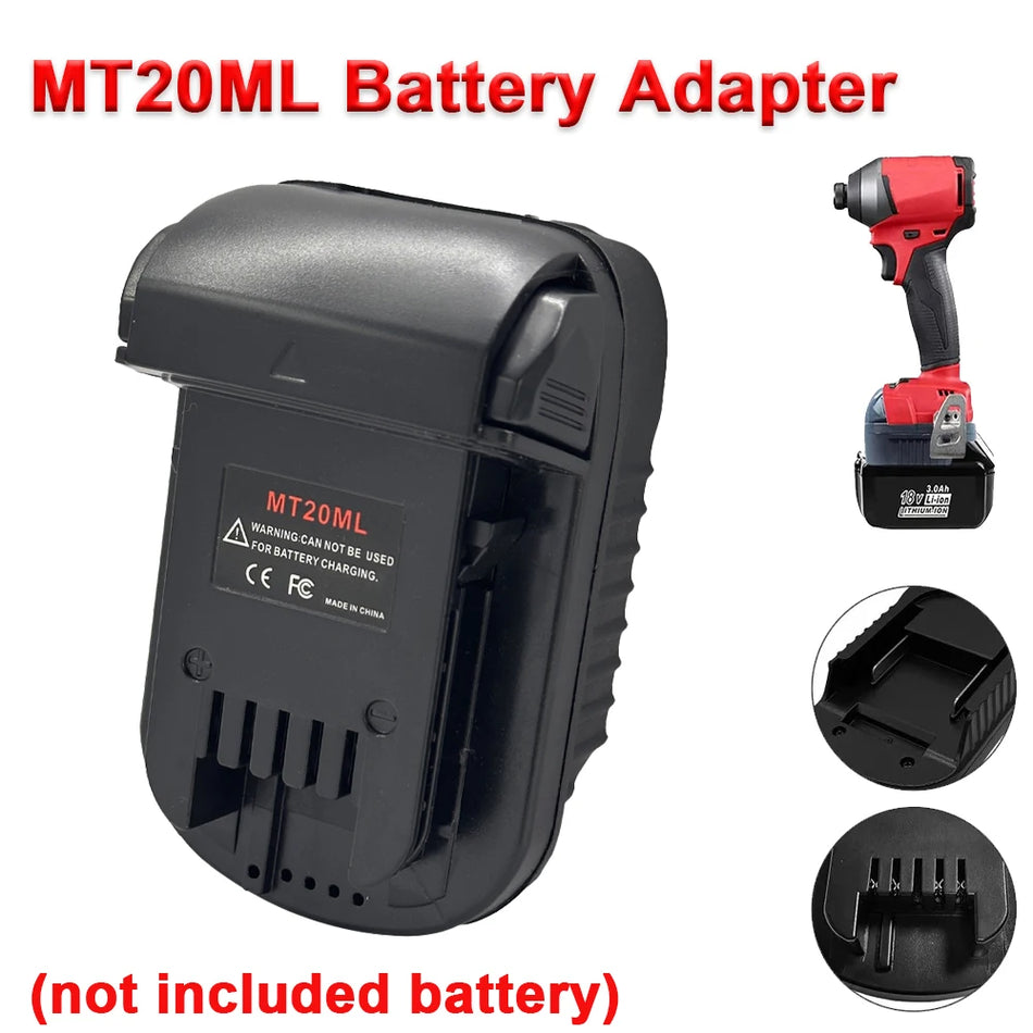 Adaptador de Bateria 18V Makita para Ferramentas Elétricas Sem Fios Milwaukee M18