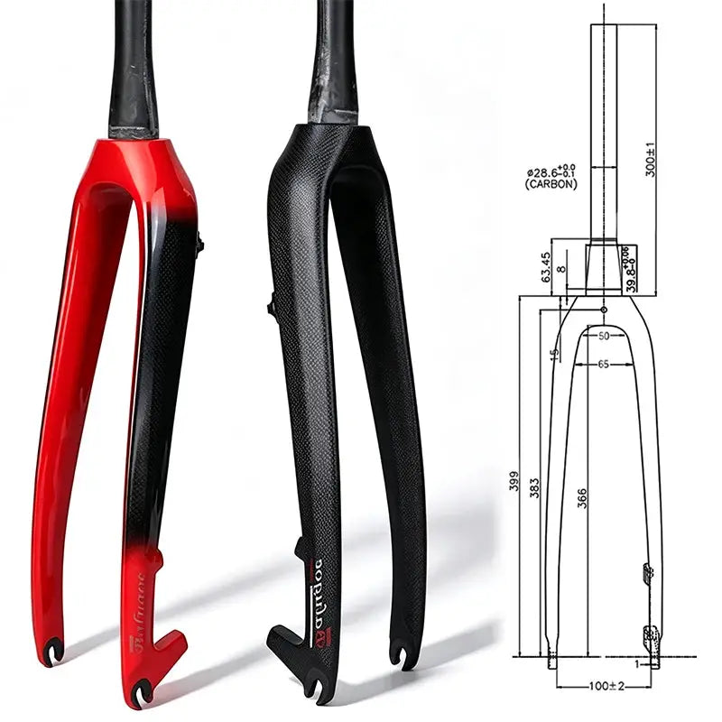 BUCKLOS Carbon MTB Fork Ultralight Mountain Bike Hard Fork 26/27.5er Matte/Gloss Bicycle Forks 100mm Width Cycling Front Forks by InterCyprus Trading Ltd