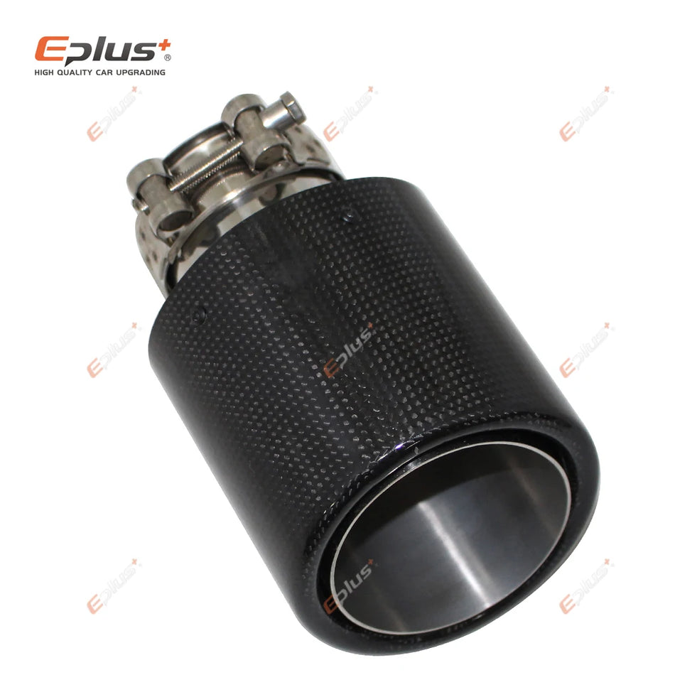 Наконечник глушителя из углеродного волокна, акцент из нержавеющей стали, универсальная установка