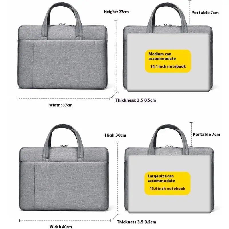 Lightweight Oxford Laptop Briefcase for Travel, Unisex 15.6 Inch, Made of Oxford Fabric