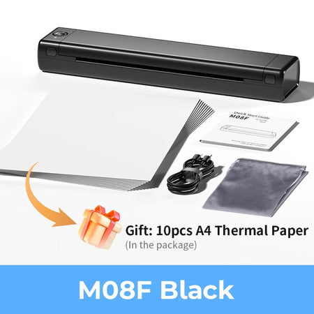 Phomemo M08F Wireless Thermal A4 Printer &ndash; Portable Labeler Black