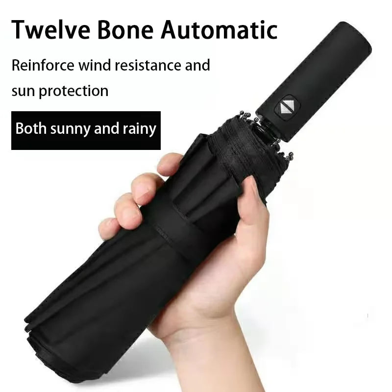 Outdoor Windproof 10-Bone Umbrella - Automatic UV Shield