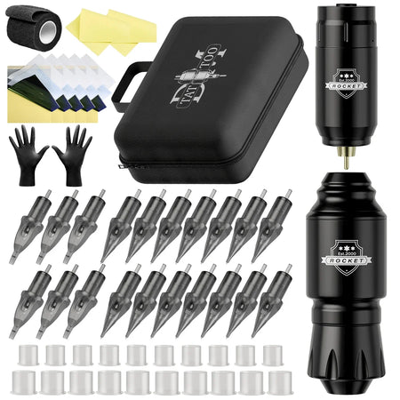 Rocket Tattoo Machine &ndash; Wireless Portable Convenience Black Kit