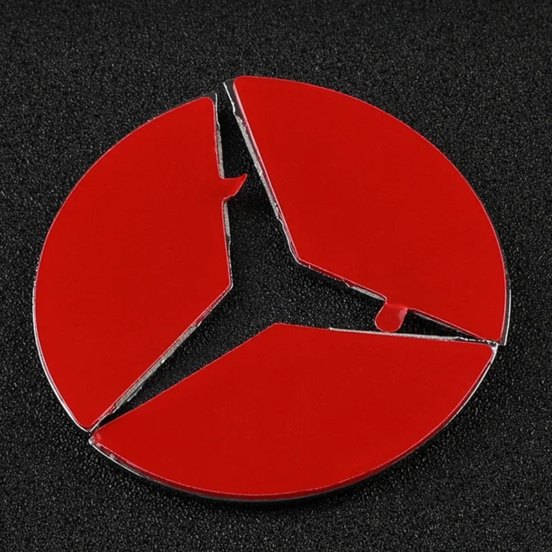 Crystal Diamond Steering Wheel Emblem Sticker for Mercedes-Benz - 45/49mm Fits A, B, C, E, GLA, CLA, GLC, GLK, GLE Series Accessories - Elegant Rhinestone Decoration