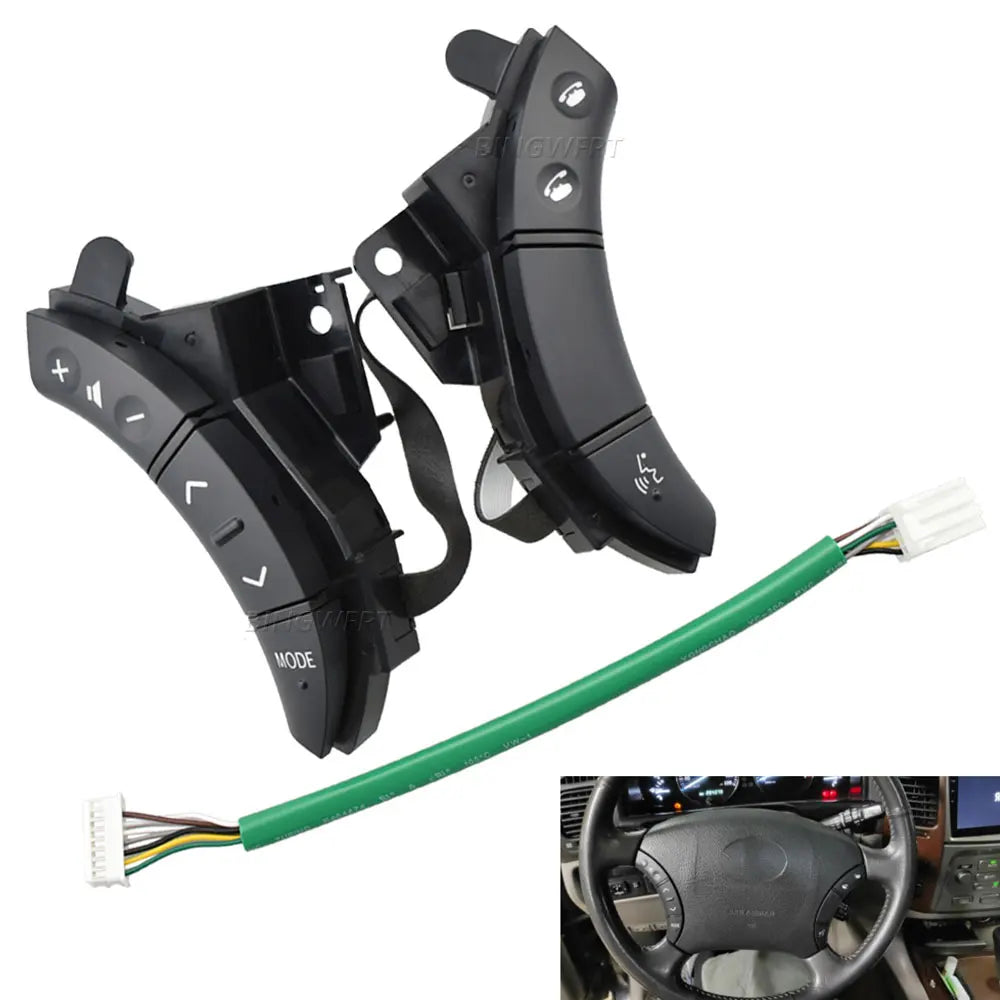 Multi Functional Steering Wheel Button Switch 75B037 For Toyota Land Cruiser Prado 120 2004-2009 Car Accessories by InterCyprus Trading Ltd