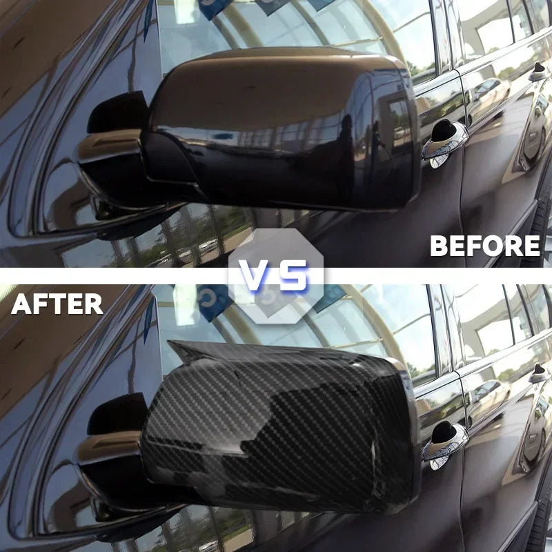 Juodos M Look veidrodžių dangteliai Range Rover L322 ir BMW X5