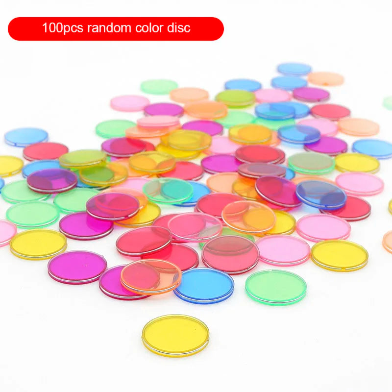 100PCS Magnetic Circular Sheets &ndash; Engaging Color Learning Toy 100PCS random color