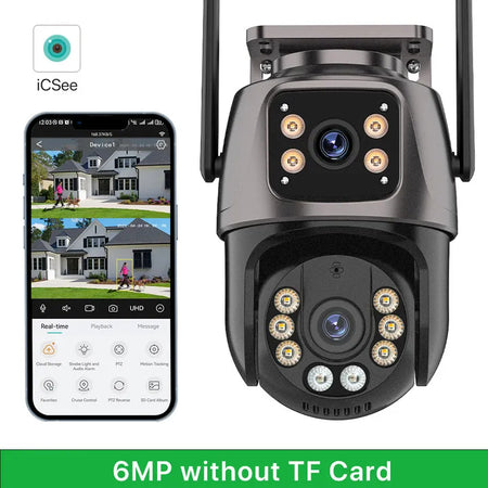 12MP WiFi PTZ Security Camera 6MP NO Card / EU Plug