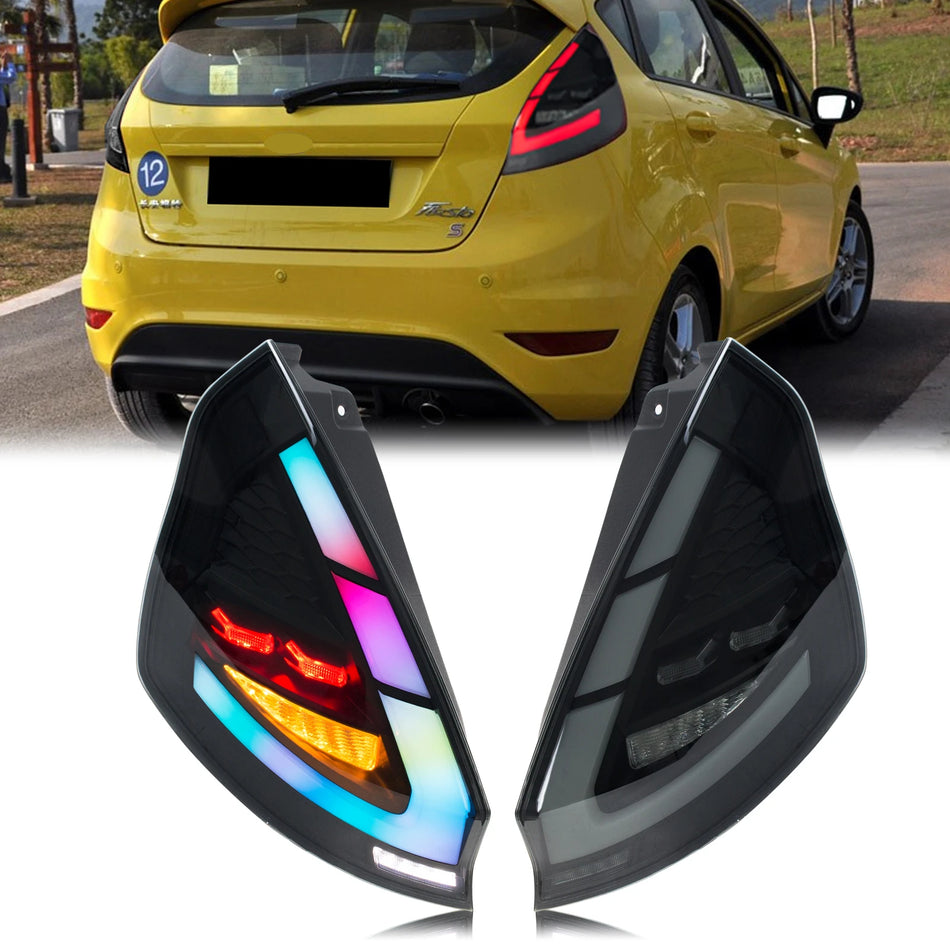 Xunder LED RGB Luci Posteriori Per Ford Fiesta 2008 A 2017 MK7 MK7.5 Indicatore Di Direzione Dinamico Sequenziale Lampade Posteriori