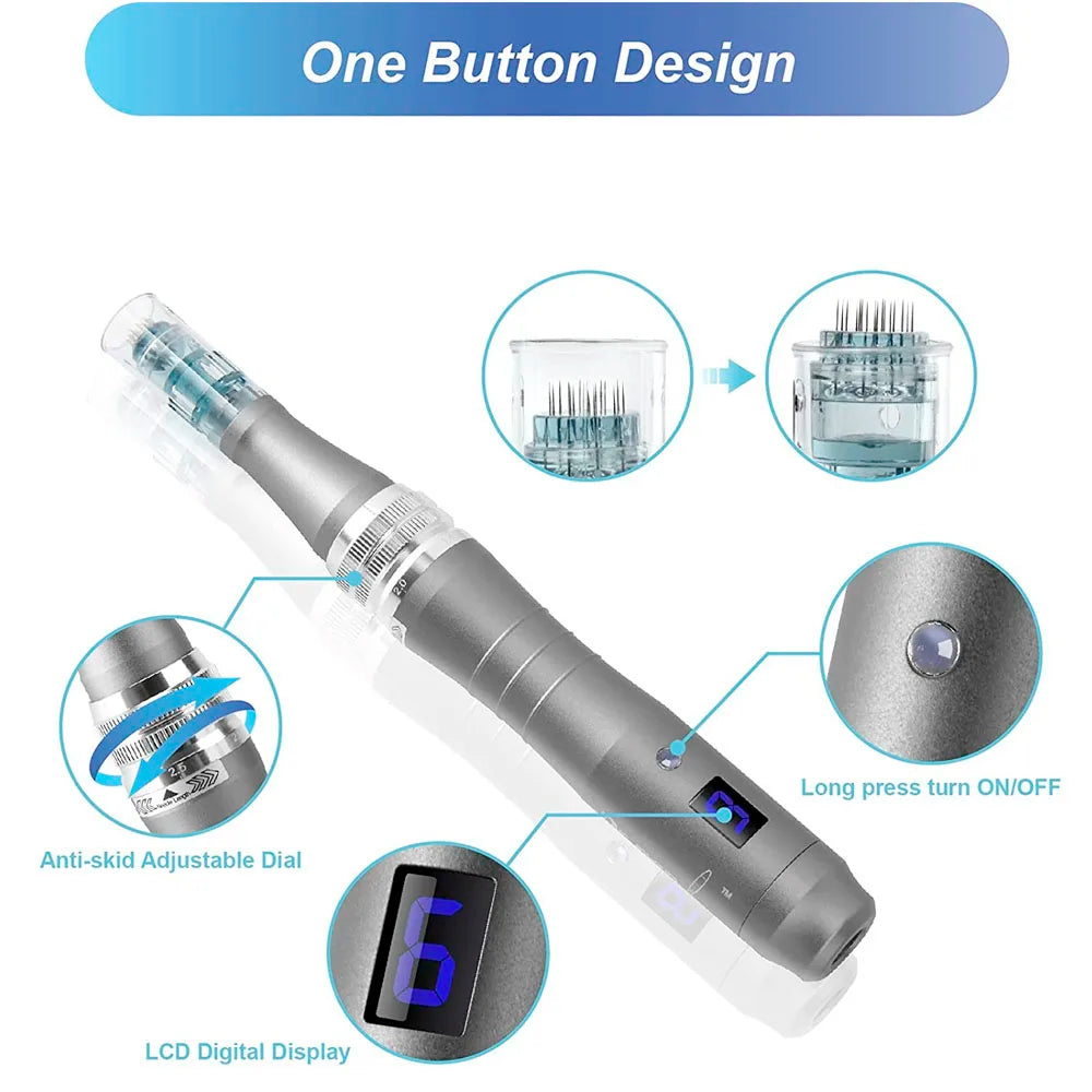 Dr Pen M8 - Wireless Derma Pen With 22 Needles Plus Display