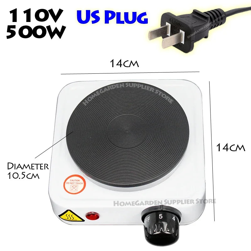 Stainless Steel Moka Pot Coffee Maker White Heater US Plug