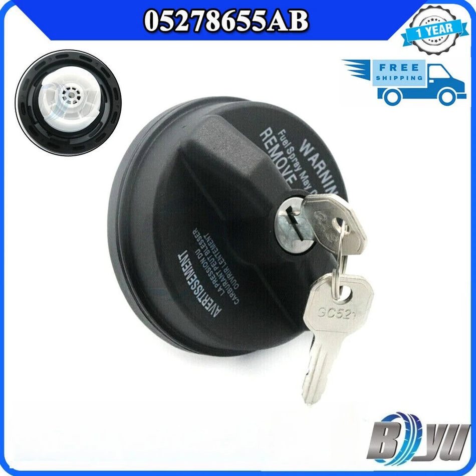 Locking Gas Cap for Dodge Challenger with 2 Keys, High Security Fuel Cap Replacement