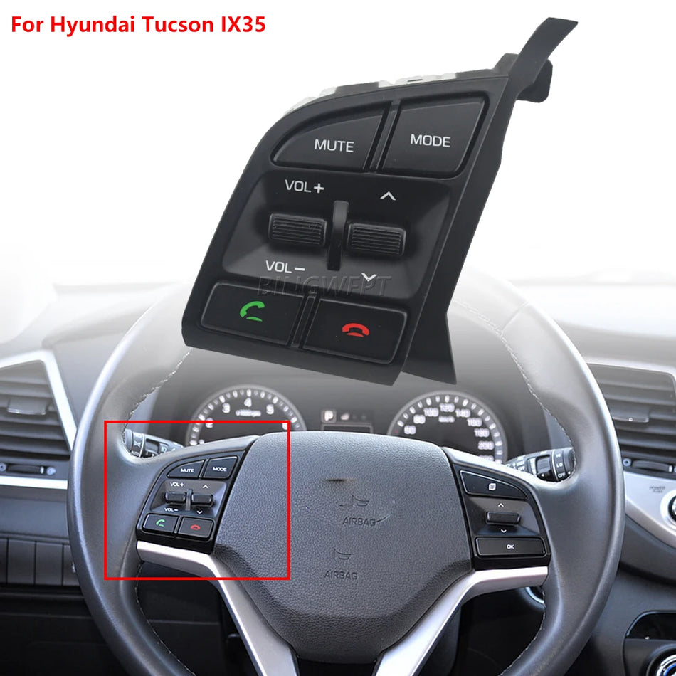 Tlačítko ovládání levého volantu Bluetooth ABS pro Hyundai Tucson