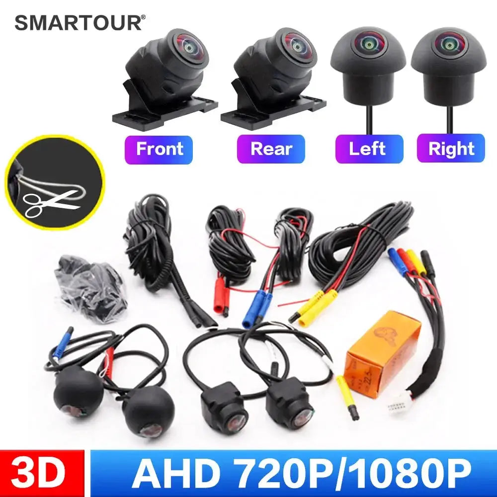 For Android with Built-in 360app 3D Around View 360 Car Camera Panoramic Image System 360 Camera Car Accessories by InterCyprus Trading Ltd