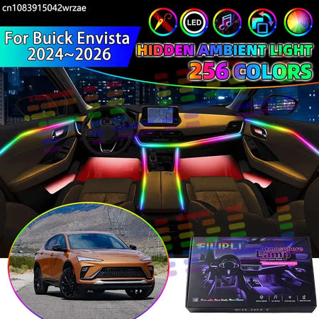 For Buick Envista 2024 2025 2026 9BQB RGB Car Interior Ambient Lights Strips Breathing Lighting Kit App Control LED strips Auto by InterCyprus Trading Ltd