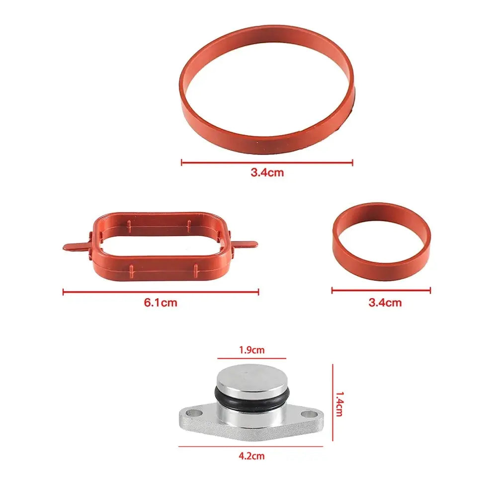 6PCS 22mm Swirl Flap Blanking Plates with Intake Manifold Gasket Seal For BMW M47 M57 E39 E87 E46 E90 E39 E60 X3 6 Cylinder by InterCyprus Trading Ltd