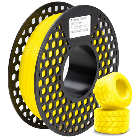 200g TPU Filament &ndash; Non-Toxic Flexible Odorless Filament Yellow