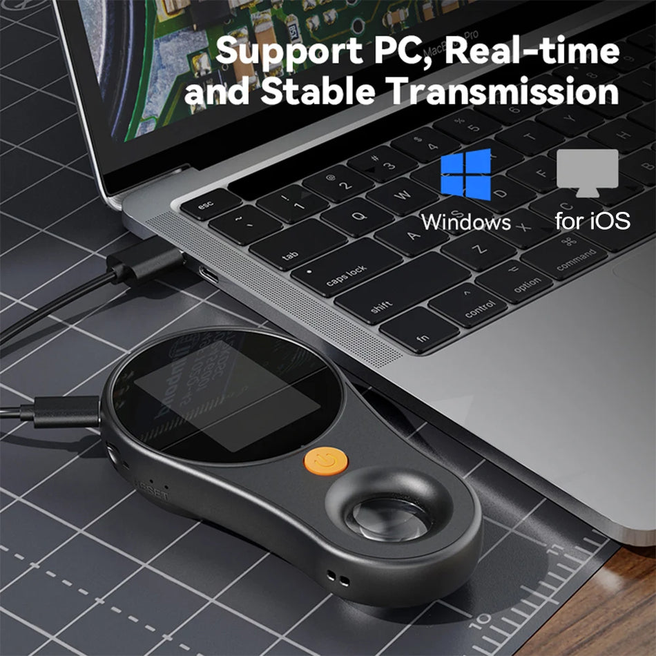 2Tums Handhållen Digital Mikroskop 1080P 500X 8 LED-lampor Kompakt