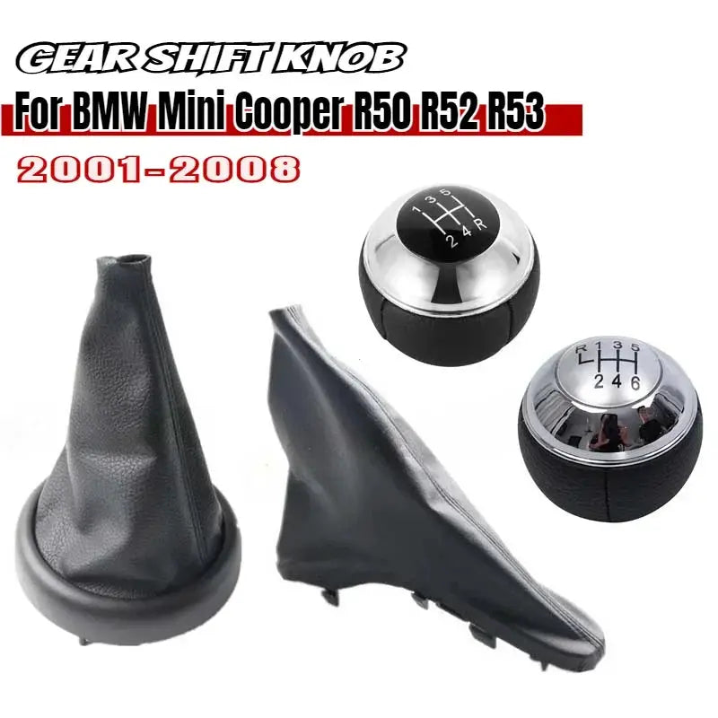 Gear Shift Knob Boot Cover With PU Leather For BMW Mini Cooper R50 R52 R53 by InterCyprus Trading Ltd