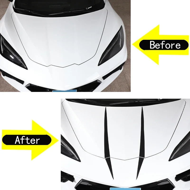 Наклейка из ПВХ на капот Chevrolet Corvette C8 2020-2023