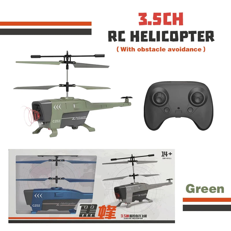 RC Helicopter 3.5Ch &ndash; Obstacle Avoidance Technology green 3.5CH
