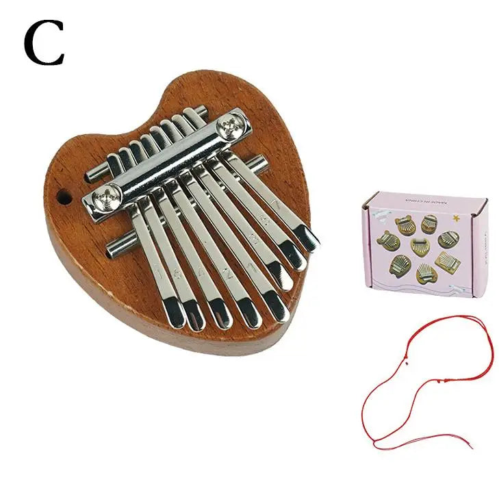 8 Key Mini Kalimba &ndash; Exquisite Finger Piano Pendant Gift C / CN