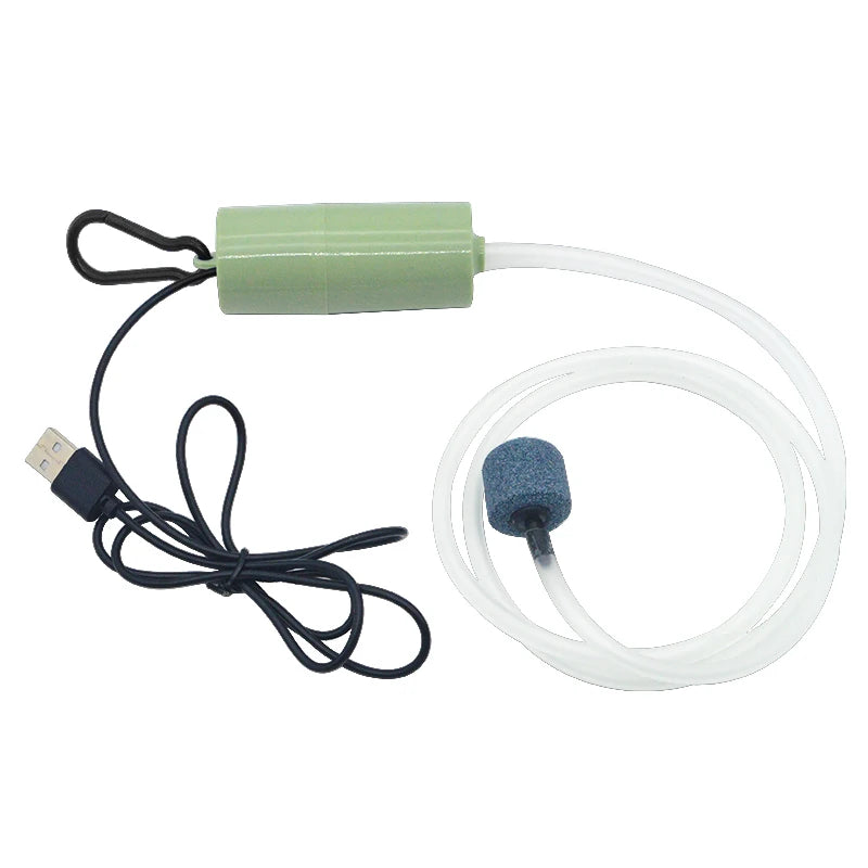 TUNFAN AB479 Aquarium Oxygen Air Pump &ndash; USB Silent Portable Green