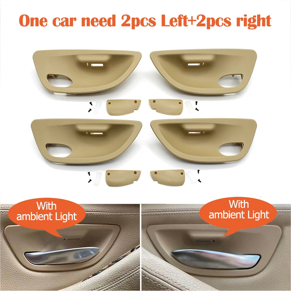 Interior Door Panel Opening Handle Bowl With Ambient Mood Light For BMW F10 F11 F18 2010 To 2017