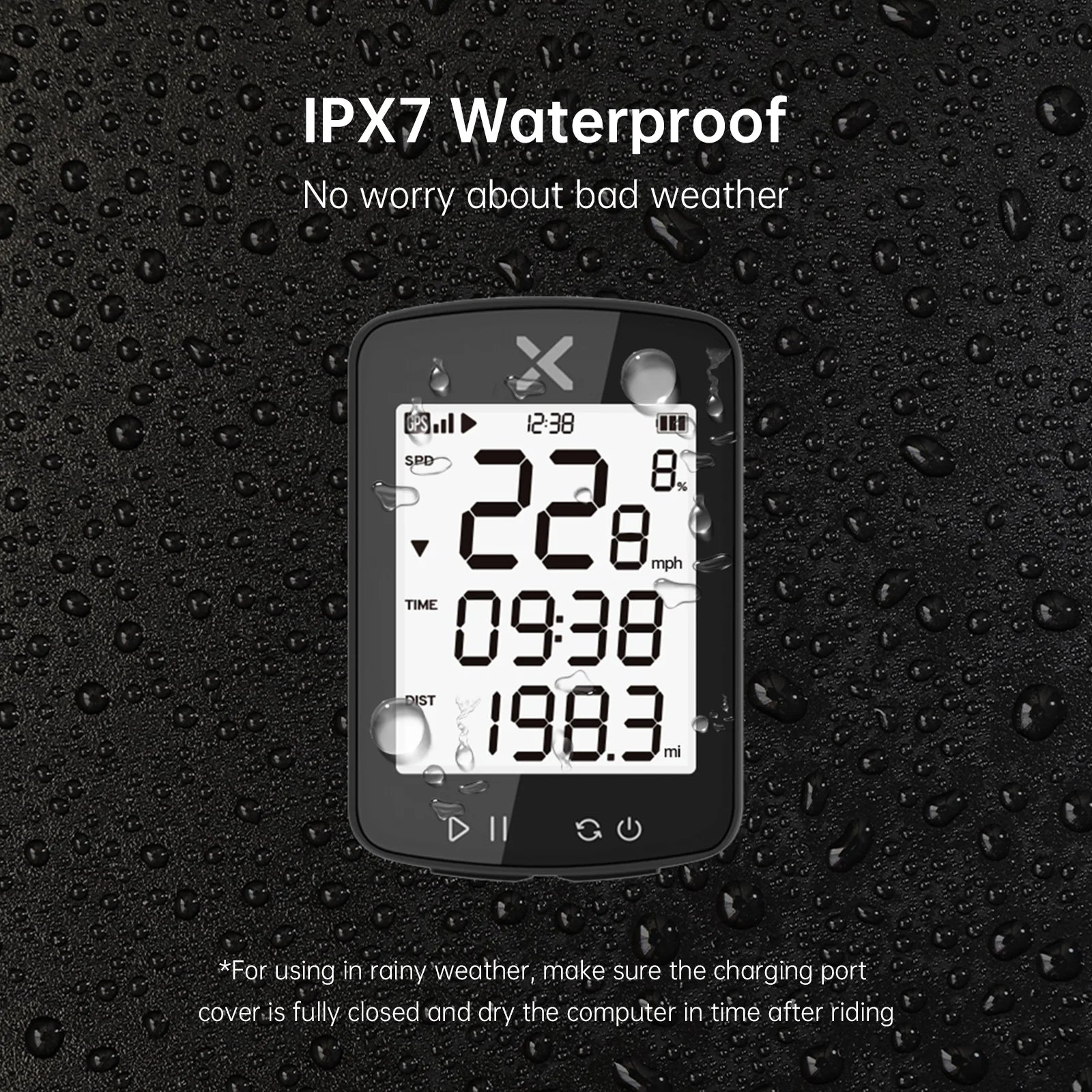 XOSS G2 GPS Bike Computer &ndash; IPX7 Waterproof Design