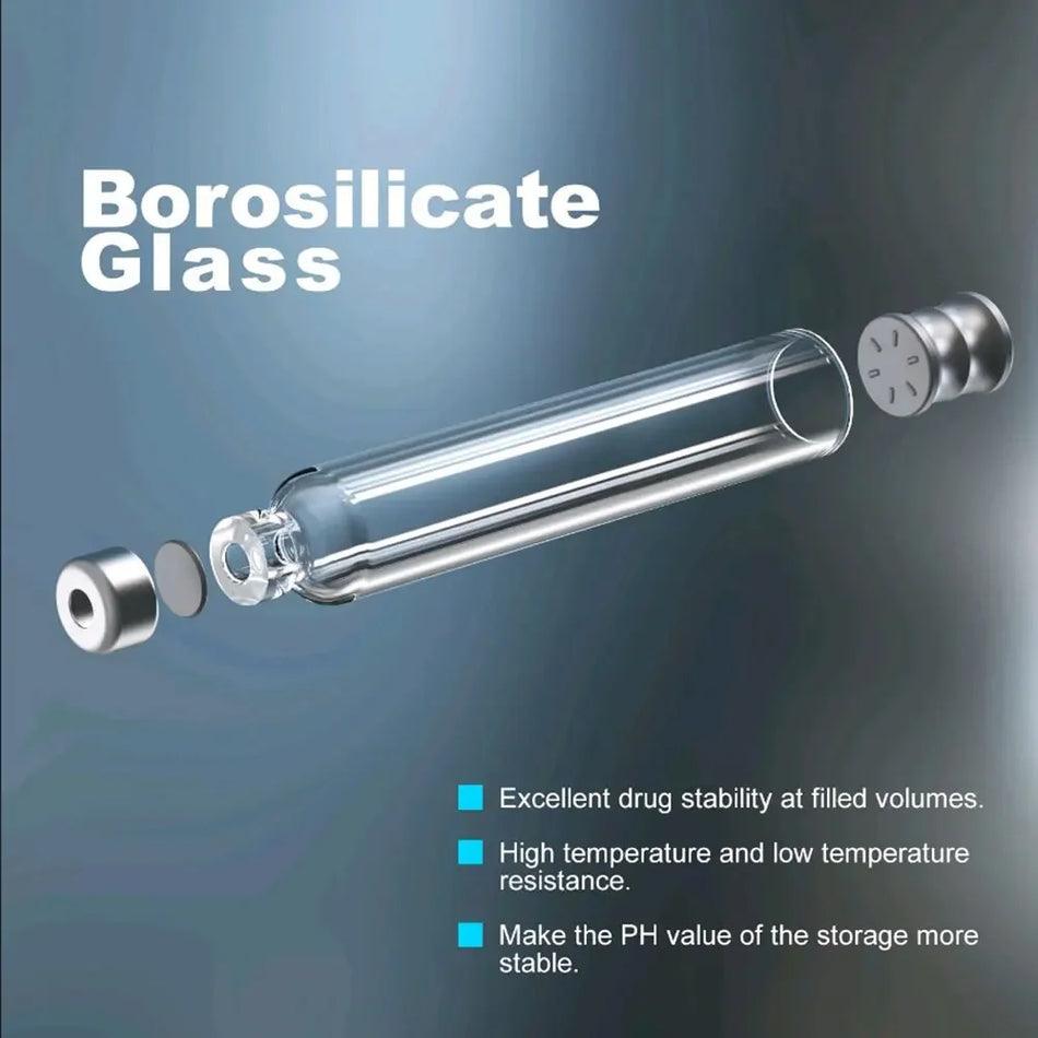 Deset komada tri ml staklenih kaseta za inzulin
