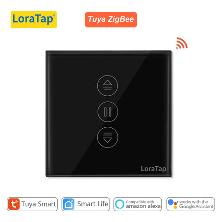 LoraTap ZigBee Curtains Roller Controller &ndash; Remote Control Black 1 PACK / CHINA