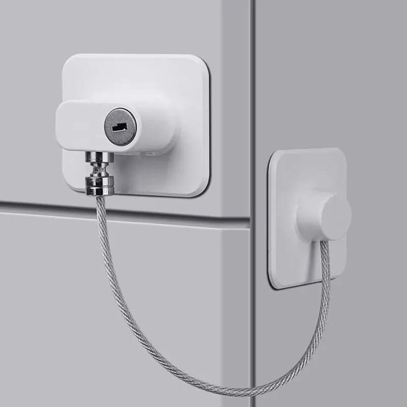 Metal Child Safety Lock Cable For Cabinets, Windows, Fridges