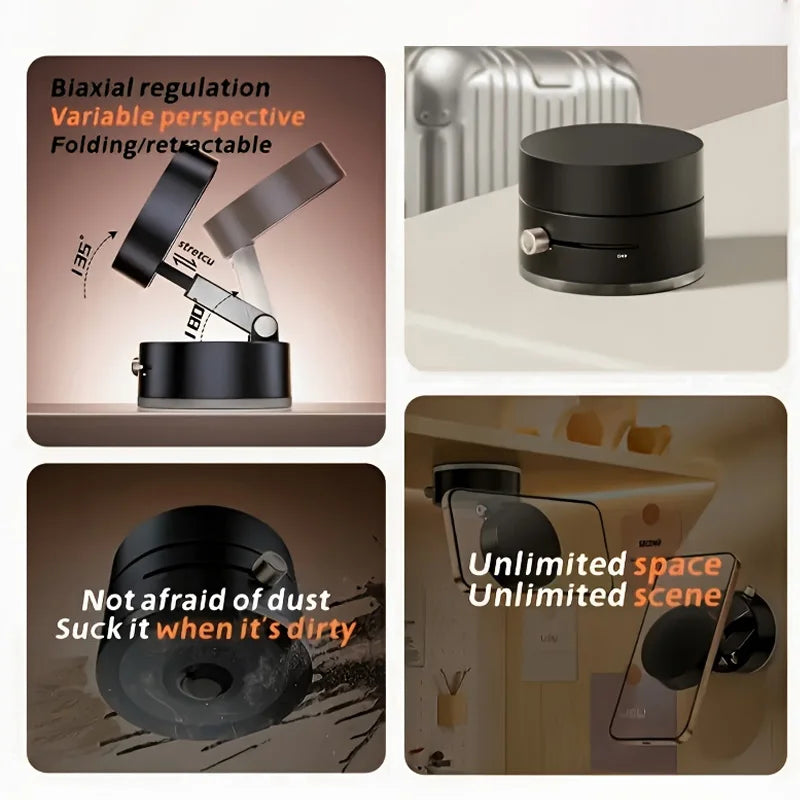 Vacuum Magnetic Cup Stand &ndash; Foldable Retractable Design