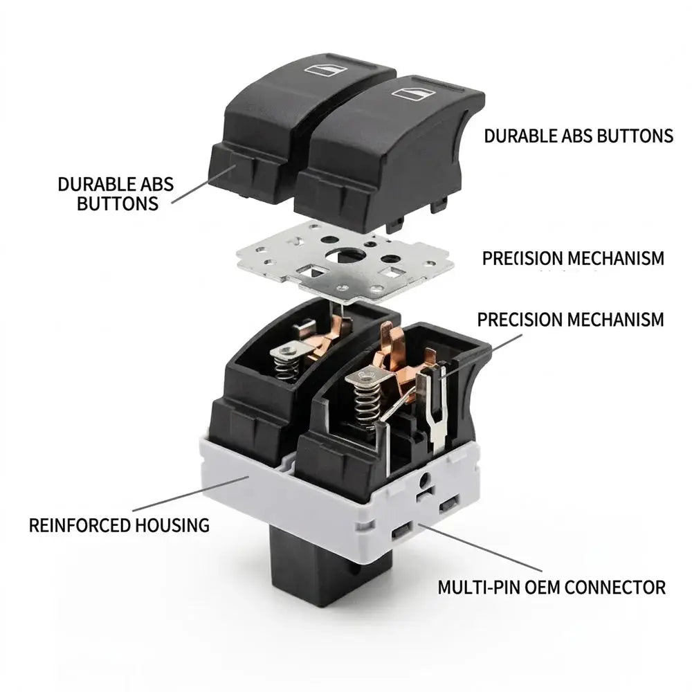 Driver Side Window Switch 4 Pin for VW T5 T6 Multivan Caravelle 7E0959855A by InterCyprus Trading Ltd