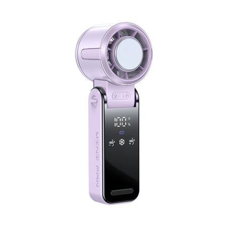 4000mAh Mini Handheld Fan with Semiconductor Refrigeration Pink / CHINA