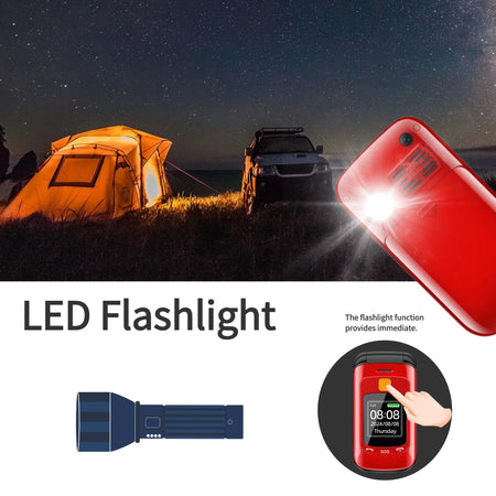 Senior Flip Dual Display Phone For Elderly &ndash; Large Keys